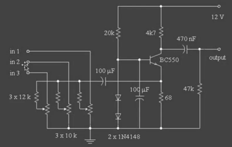 Rangkaian Mixer Sederhana