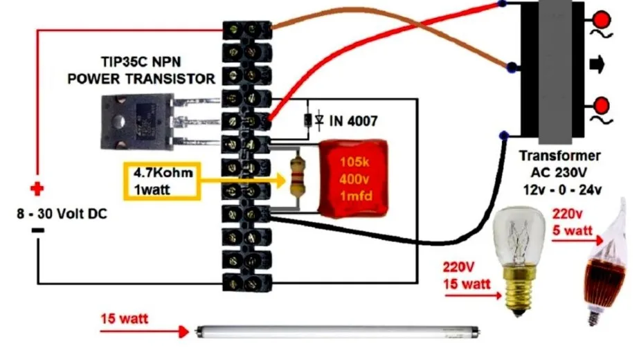 Rangkaian Inverter DC ke AC