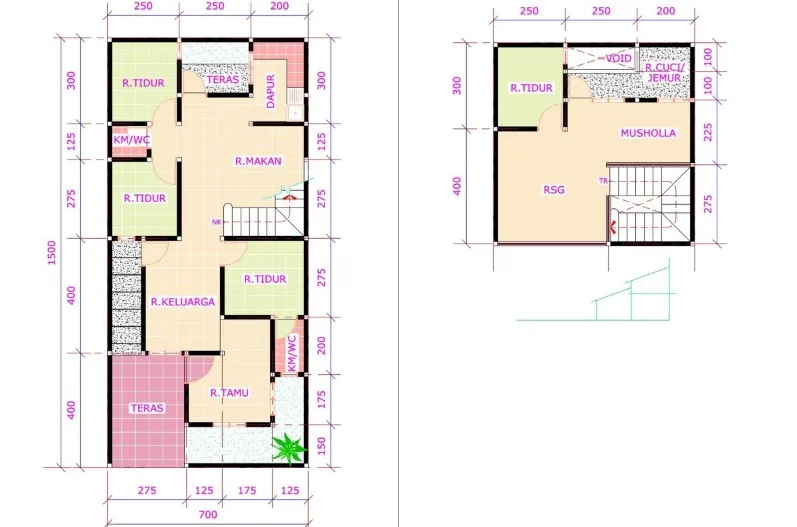 Desain Rumah Ukuran 7×10